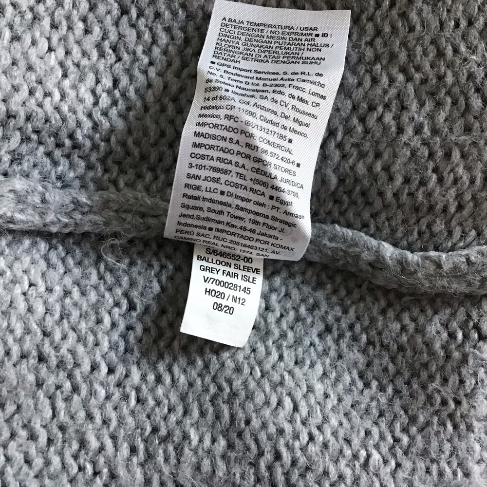 Old Navy Fair Isle Gray, Blue & Red Knit Sweater L Preowned - Picture 8 of 8